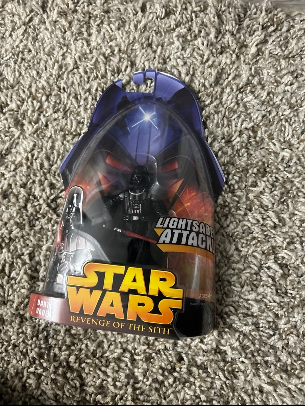 Star Wars Darth Vader Figure with Red Lightsaber and Purple Helmet Pack